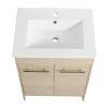 24 Inch Bathroom Cabinet With Sink; Soft Close Doors; (KD-Packing); BVB05224PLO