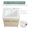 24 Inch Bathroom Cabinet With Sink; Soft Close Doors; (KD-Packing); BVB05224PLO