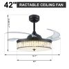 42"Crystal Ceiling Fans with Lights