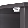 Bathroom Cabinet Triangle Corner Storage Cabinet with Adjustable Shelf Modern Style MDF Board; Black Brown