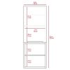 Mila Bathroom Cabinet; Two Internal Shelves; Two External Shelves; Single Door -White