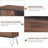 Multipurpose Sideboard Storage Cabinet with Metal Leg & Drawers