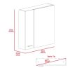 Sines Medicine Cabinet; Four Internal Shelves; Double Door -White