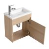 Wall Mounted Bathroom Vanity With Sink 17 Inch For Small Bathroom-BVC03216AWO