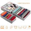 3 Pack Sock Organizer Box Foldable Damp Proof Storage Drawers Multi-cells Underwear Tie Container