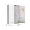 Sines Medicine Cabinet; Four Internal Shelves; Double Door -White