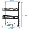 Door hook clothes rack is suitable for clothes. Door towel rack comes with 2 baskets clothes rack. Door bathroom storage rack is black