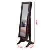 Freestanding Wooden Jewelry Cabinet - With LED Lights