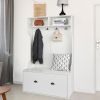 Independent wardrobe manager; with clothes hook; multiple storage racks; bedroom; porch wardrobe storage rack; white