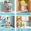 Under the sink Rack 2 Layer Bathroom Kitchen Pull-Out Metal Shelf Organizer White