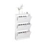 Shoe Cabinet for Entryway; White Narrow Shoe Storage Cabinet Flip Down Shoe Rack Wood 3 Tier Shoe Organizer for Home and Apartment