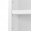 Multi-Functional Corner Cabinet Tall Bathroom Storage Cabinet with Two Doors and Adjustable Shelves;  Open Shelf