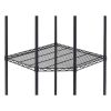 Black 4-Tier Corner Wire Garage Storage Shelving Unit (27"W x 72"H x 18"D)