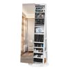 Jewelry Armoire with Full Length Mirror 360Â° and Large Capacity Jewelry Organizer Armoire; Lockable Mirror with Jewelry Storage; Multi Storage Shelves