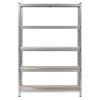 5-Tier Heavy Duty Steel Garage Storage Shelving Unit in Silver (48 in. W x 78 in. H x 24 in. D)