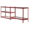 Red 5-Tier Heavy Duty Steel Garage Storage Shelving Unit (48"W x 78"H x 24"D)