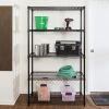 Black Heavy Duty 4-Tier Steel Frame Unit (48"W x 72"H x 18"D)