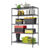 Black Anthracite 5-Tier Wire Shelving Unit (48"W x 72"H x 18"D)