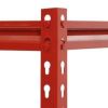 Red 5-Tier Heavy Duty Steel Garage Storage Shelving Unit (48"W x 78"H x 24"D)