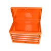 Detachable 4 Drawer Tool Chest with Bottom Cabinet and one Adjustable Shelf--Orange