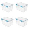 54Qt Gasket Box Plastic Blue Aquarium Set of 4 BPA-free Phthalate-free