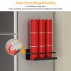 2 Packs Magnetic Spice Holder Rack Organizer Strong Magnetic Seasoning Storage Shelf with 4 Removable Hooks for Refrigerator Microwave