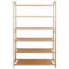 6 Tier Bamboo Shoe Rack Organizer Shoe Self Storage Entryway Standing Shelf Shoe Tower