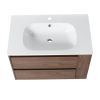 30" Wall Mounting Bathroom Vanity With Gel Sink (BVB005530BNO)