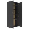 Shoe Cabinet Gray 31.5"x15.4"x70.1" Engineered Wood