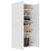 Shoe Cabinet White 31.5"x15.4"x70.1" Engineered Wood