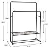 Garment Rack Freestanding Hanger Double Rods Multi-functional Bedroom Clothing Rack