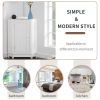 White Bathroom Cabinet Triangle Corner Storage Cabinet with Adjustable Shelf Modern Style MDF Board