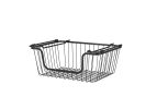 Oceanstar Stackable Metal Wire Storage Basket Set for Pantry, Countertop, Kitchen or Bathroom â€“ Black, Set of 2