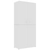 Shoe Cabinet White 31.5"x15.4"x70.1" Engineered Wood