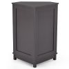 Bathroom Cabinet Triangle Corner Storage Cabinet with Adjustable Shelf Modern Style MDF Board; Black Brown