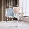 Foldable Steel Clothes Drying Rack with 4 Universal Wheels for Laundry