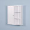 Wall Mount Medicine Cabinet with a Door;  Wooden Bathroom Storage Cabinet with Adjustable Shelf