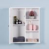 Wall Mount Medicine Cabinet with a Door;  Wooden Bathroom Storage Cabinet with Adjustable Shelf