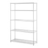 Tough Heavy Duty 5 Tier Wire Shelf, White, 3000 lb Capacity