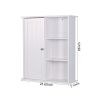 Wall Mount Medicine Cabinet with a Door;  Wooden Bathroom Storage Cabinet with Adjustable Shelf