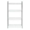 Freestanding 4-Tier Multipurpose Wire Shelving Unit, Satin Nickel. For Closet Organization. Great for laundry rooms, closets and mudrooms