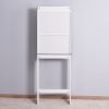 Modern Over The Toilet Space Saver Organization Wood Storage Cabinet for Home;  Bathroom -White