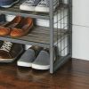 Farmhouse 3 Tiers,12-Compartment Garment Shoe Rack wood, Gray