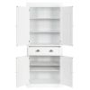 FCH Single Drawer Double Door Storage Cabinet White