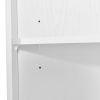 Tall Bathroom Corner Cabinet; Freestanding Storage Cabinet with Doors and Adjustable Shelves; MDF Board; White