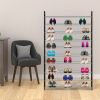 50-Pair Shoe Rack Storage Organizer 10-Tier Portable Wardrobe Tower Stackable Adjustable Shelf