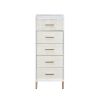 Myles Jewelry Armoire; White; Champagne &amp; Gold Finish AC01168