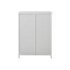 White Bathroom Floor Storage Cabinet;  Wooden Freestanding Storage Cabinet;  Side Storage Organizer with 1 Cupboard and 3 Drawers