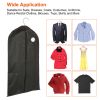 5Pcs 39" Garment Bags Hanging Suit Bags Covers Breathable with Full Zipper Transparent Window