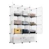 12-Cube Storage Shelf Cube Shelving Bookcase Bookshelf Organizing Closet Toy Organizer Cabinet White Color YF